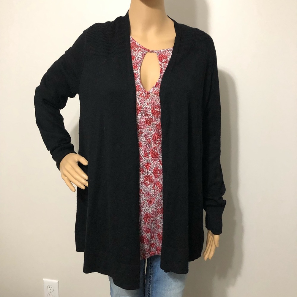 Loft Black Cardigan Sweater Size Medium
